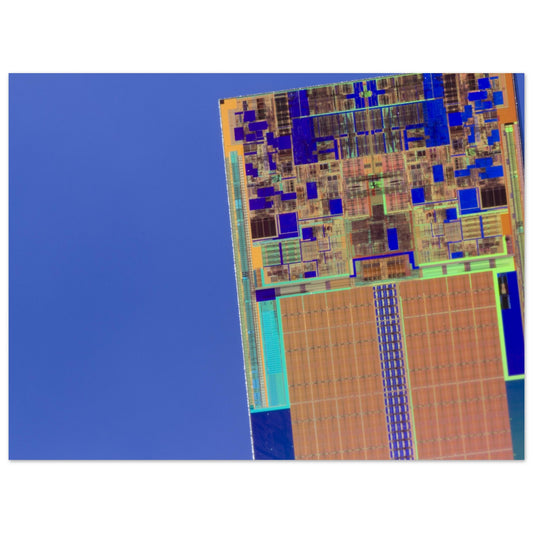 Intel’s 45nm ‘Penryn’ Core Microarchitecture die. - Aluminium Print